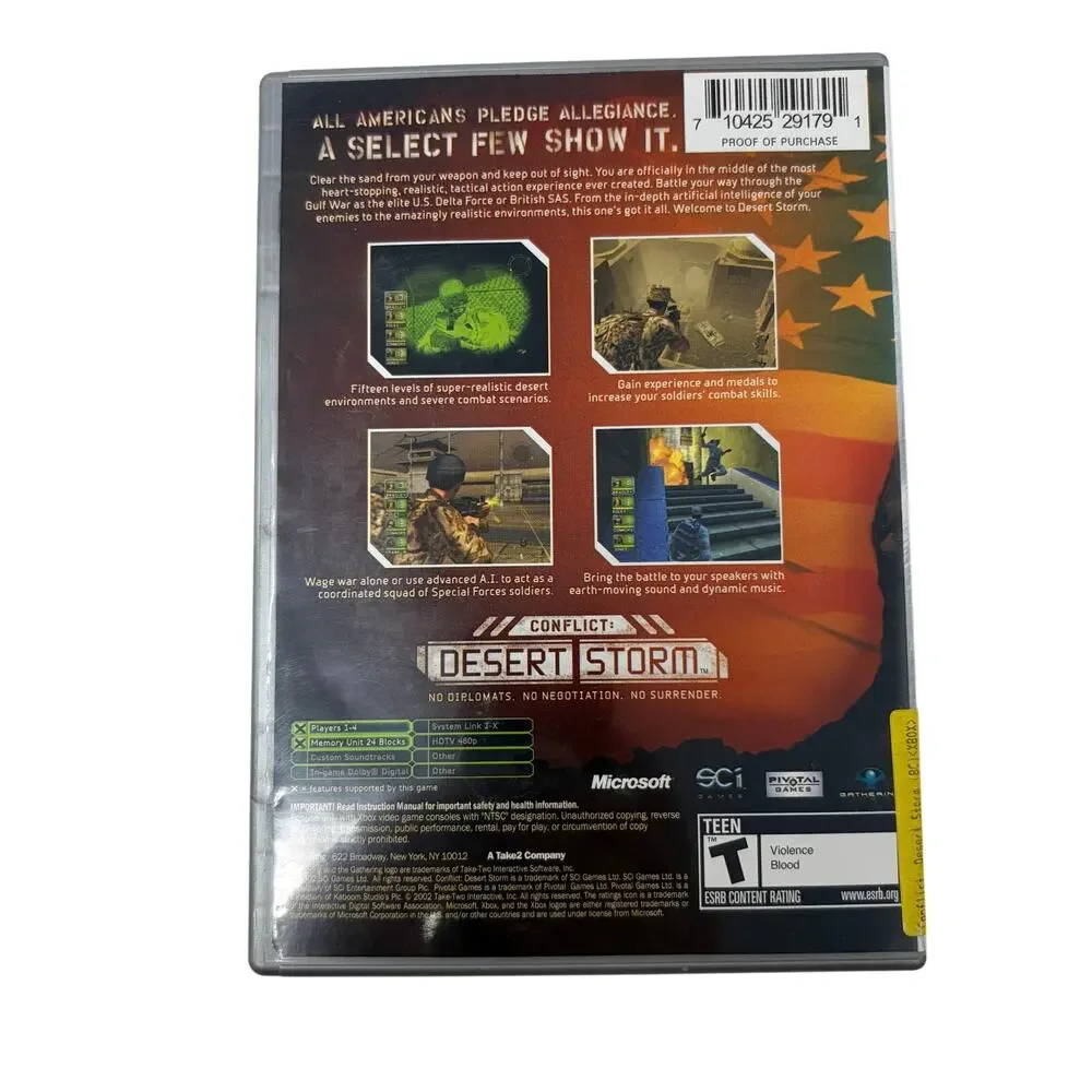 Conflict Desert Storm Original Xbox Complete Video Game